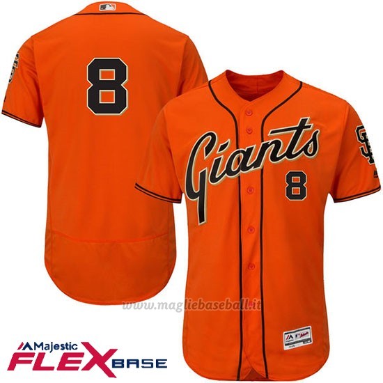 Maglia Baseball Uomo San Francisco Giants Hunter Pence Arancione Flex Base Autentico Collezione